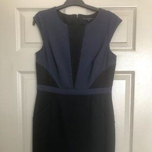 Antonia Melani business casual dress: Black & Blue